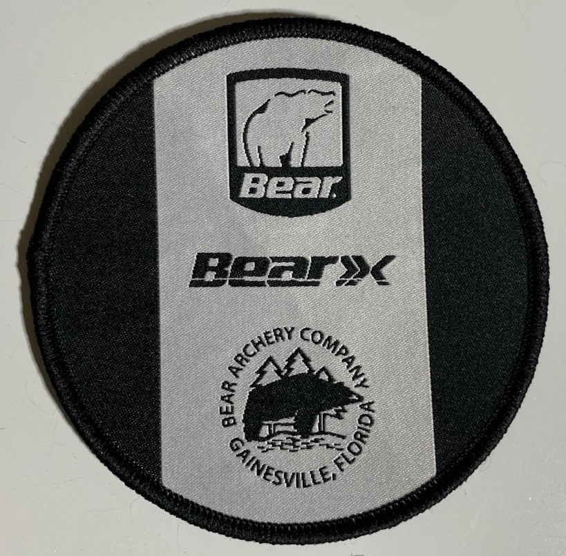 Fred Bear Archery Bear X Crossbow Patch 3” Patch - Archery Hunting BearX