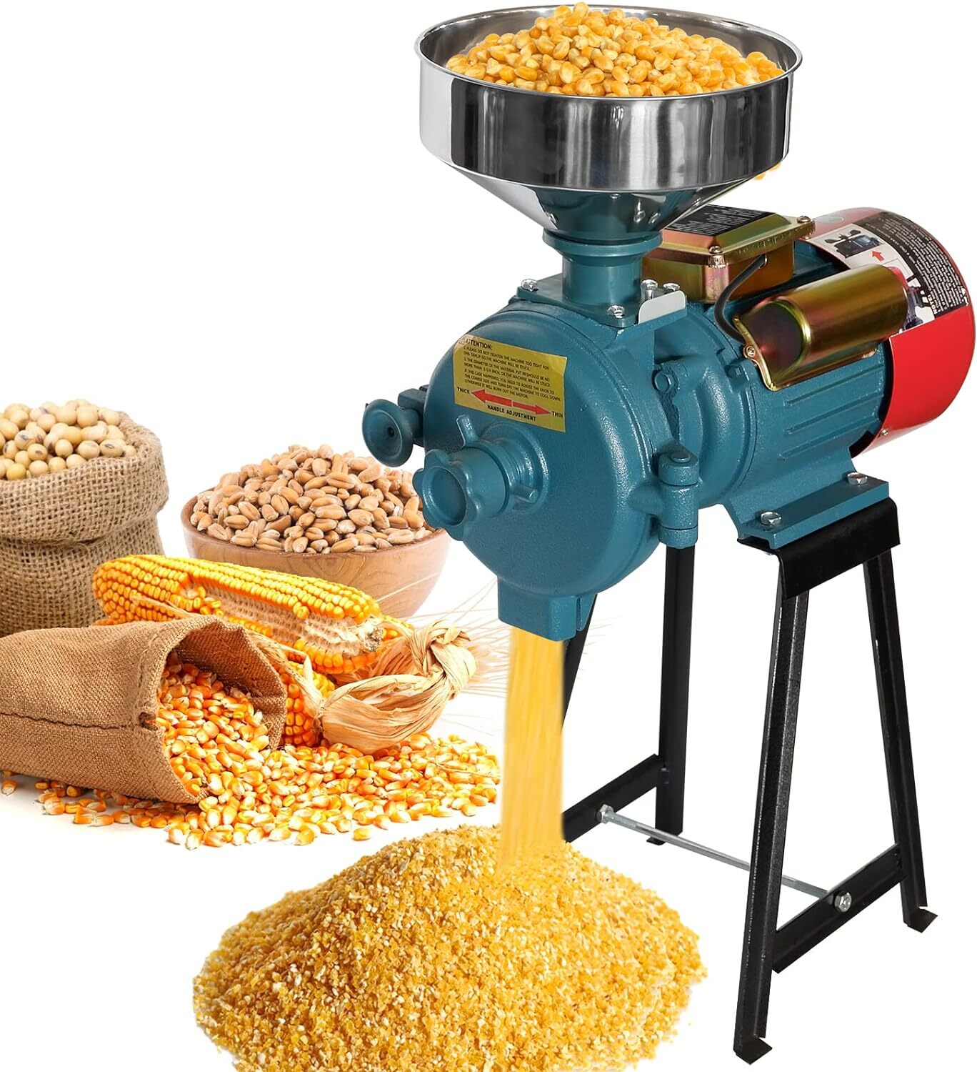 NAIZEA 3000W Electric Grain Mill Cereals Corn Grain Coffee Wheat Feed Machine
