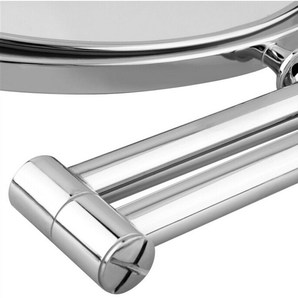 10X Extending 2-Side Magnifying Makeup Bathroom Shaving Round Mirror Wall Mount