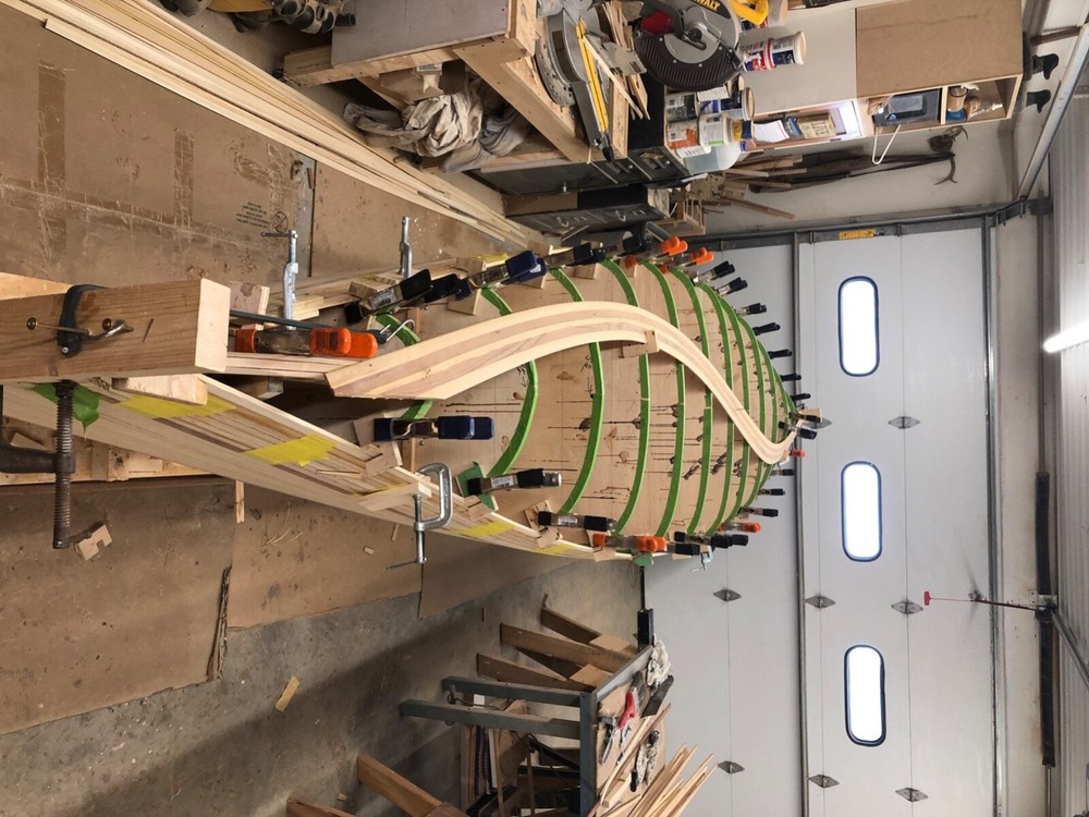 Cedar strip canoe