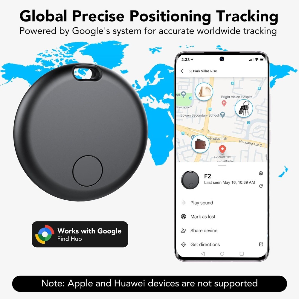 Air Tracker Tag for Android 4 Pack(NOT iOS or Huawei), Bluetooth Tracker Andr...