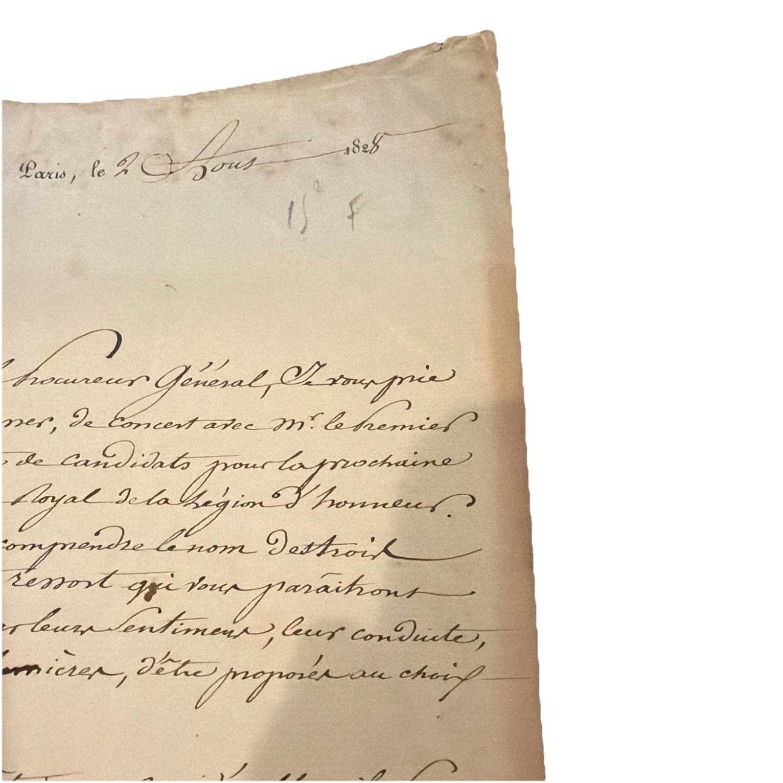 1828 Signed French Document Minister of Justice Portalis Legion of Honor History