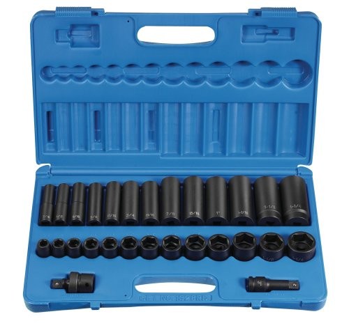 Grey Pneumatic 1328RD 28pc 1/2" Drive Impact Socket Set