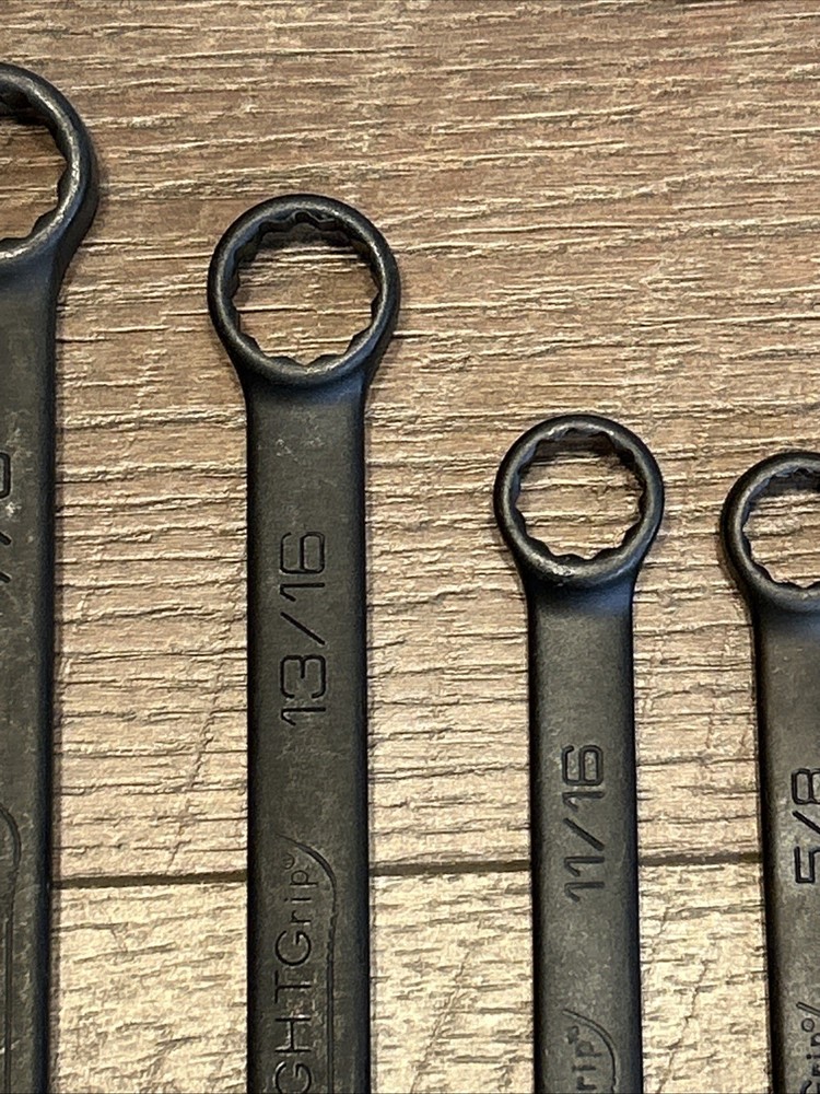 Wright Tools Wright Grip Combination Wrench Set-Black Finish-New Old Stock