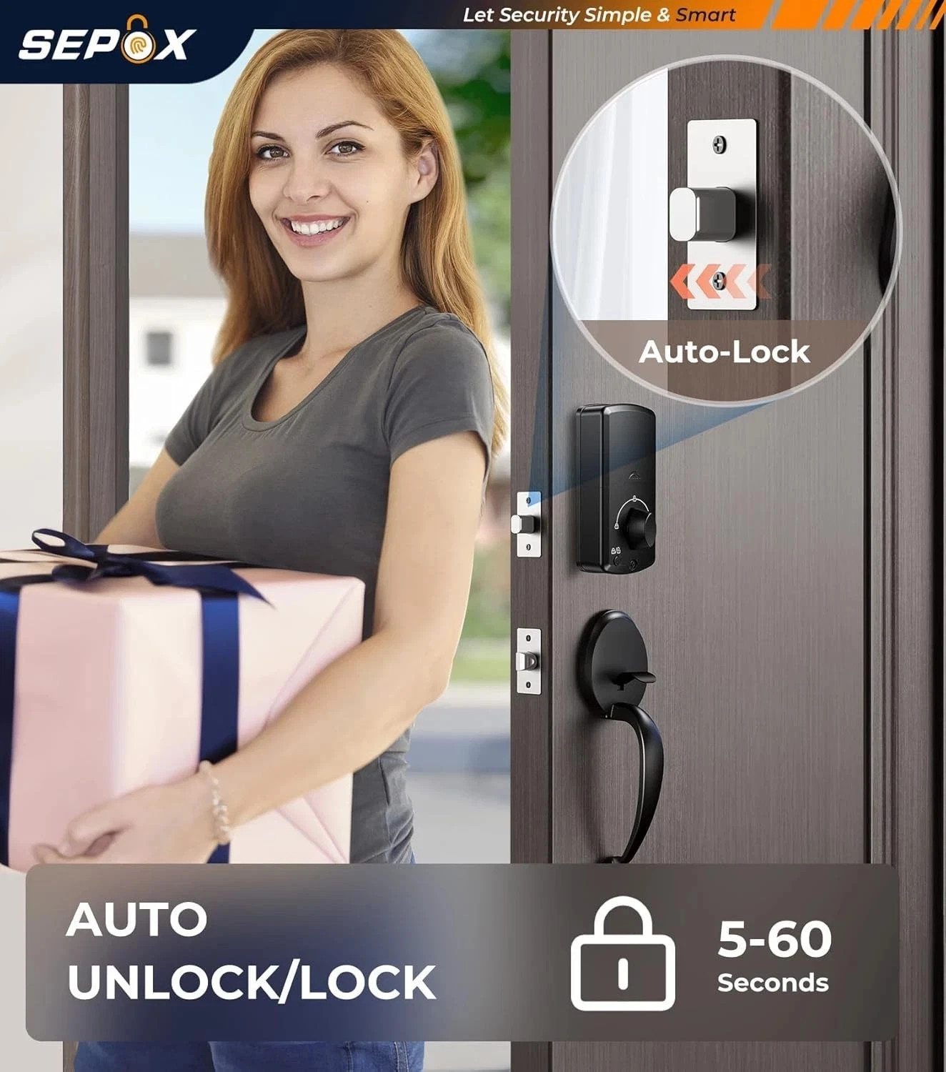 NEW Smart Door Lock Biometric Bluetooth Fingerprint Key Keyless Entry APP Home