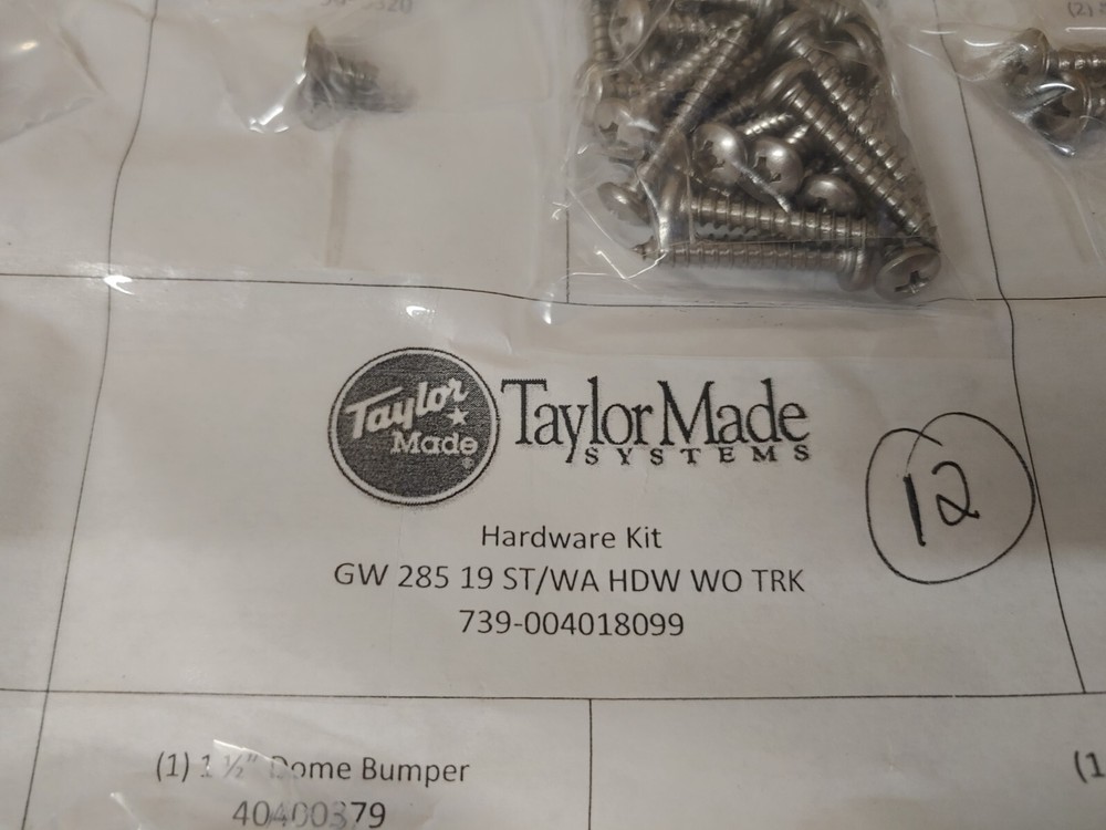 GRADY WHITE *OEM* 285 WINDSHIELD HARDWARE KIT (2015) #10-1281 w/ SUPPORT BARS