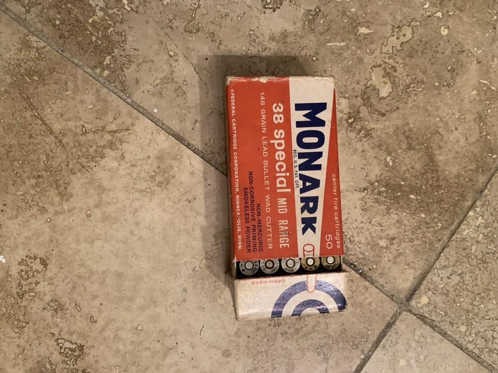 Vin. Fed. Monark 38 Special MID Range  Ammo Box Empty 148 Grain