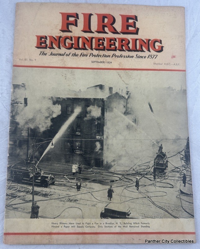 1930s 1940s Lot (5) Magazine Fire Engineering Firefighters Trucks Advertising +