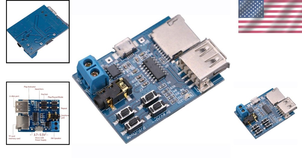 Versatile TF Card & U Disk Audio Decoder Module with Automatic Playback Feature