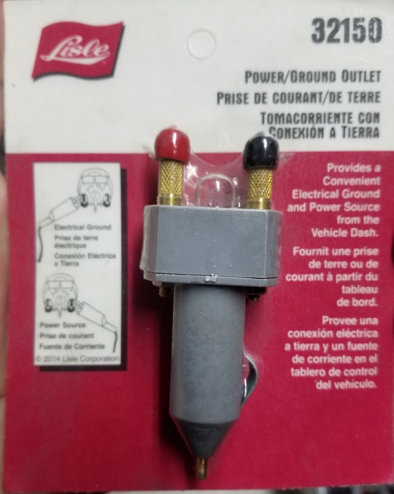 New Lisle Cigarette Lighter Plug, Electrical Ground & 12V Power Source #32150