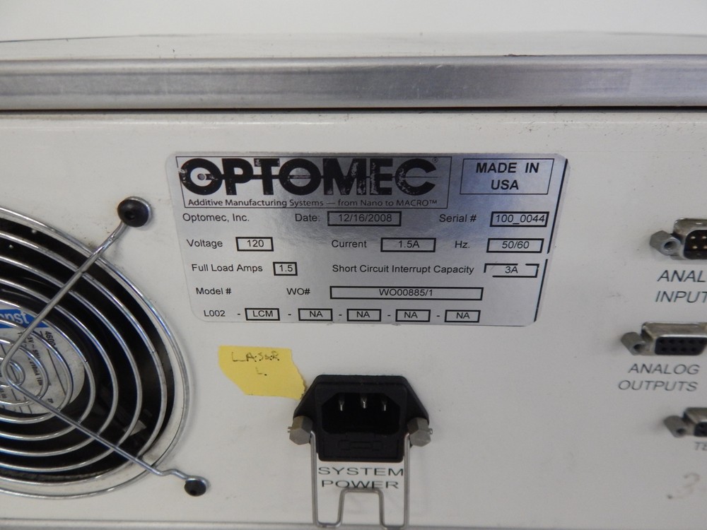 OPTOMECH LASER CONTROL MODULE MODEL WO00885/1 (DZH54)