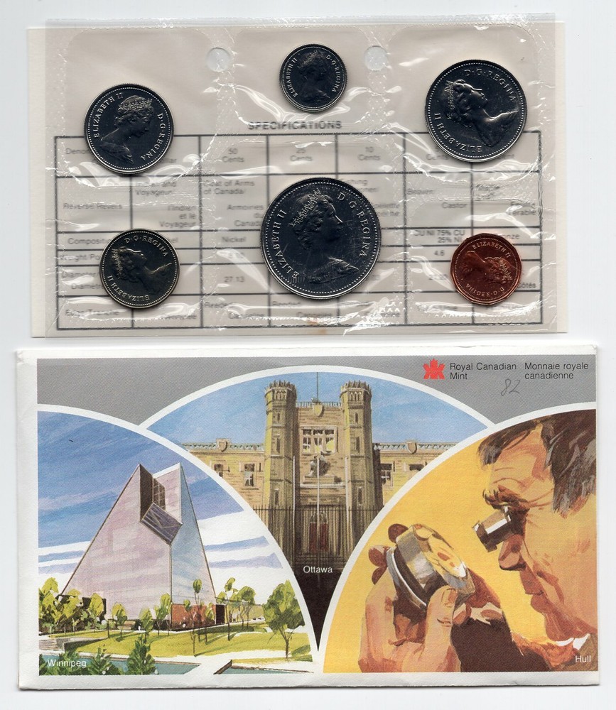 1982 Canada PL Uncirculated Proof Like Coin Set