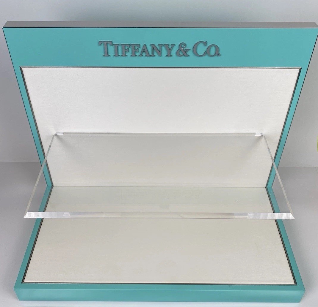 TIFFANY & CO COUNTER DISPLAY SHELF UNIT AUTHORIZED DEALER MADE IN ITALY