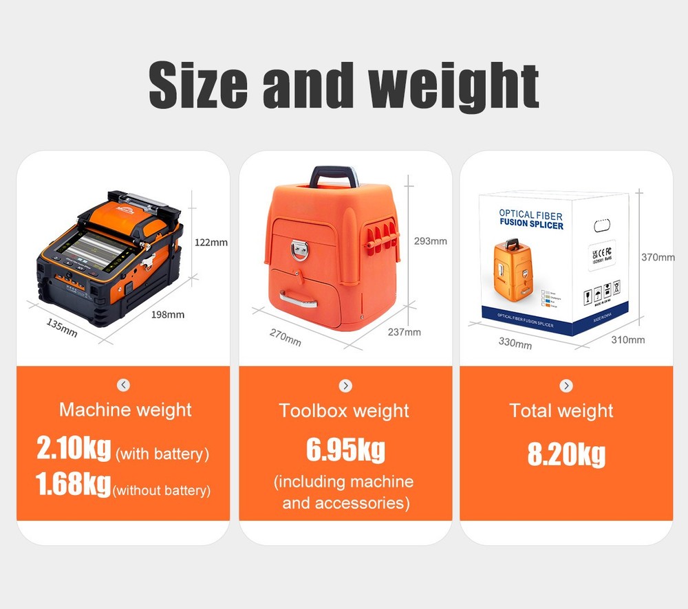 Latest AI-9 Automatic Optical Fiber Fusion Splicer OPM VFL Splicing Machine