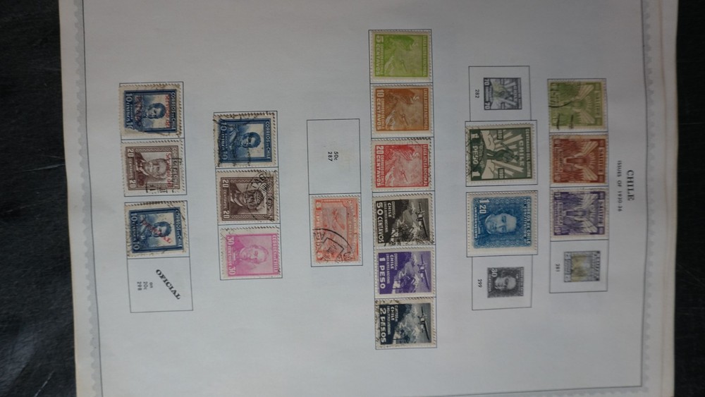 Chile fine collection on pages