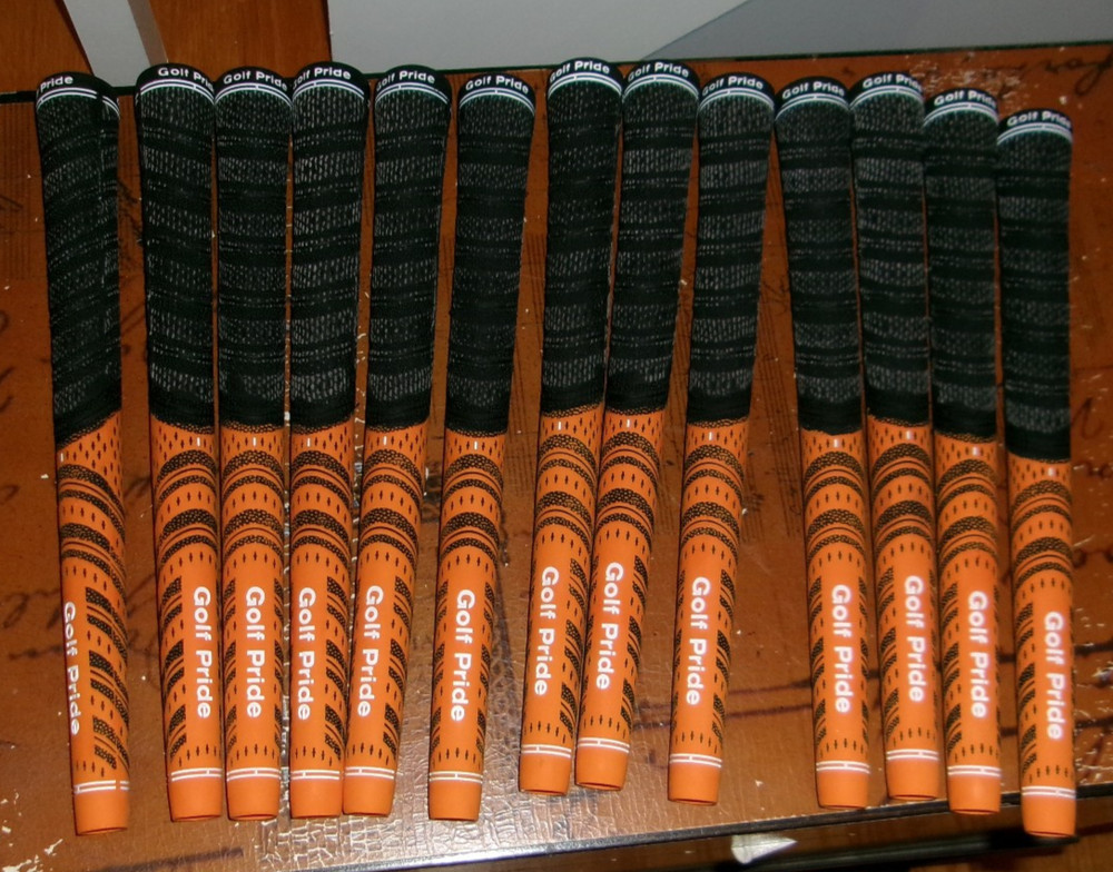 13 Golf Pride Multi Compound Golf Grip Midsize. Orange