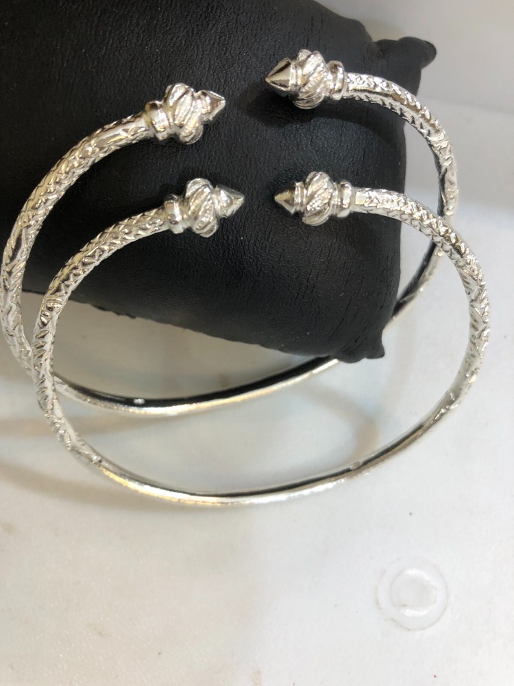 sterling silver .925 ,west indian bangle bracelet set