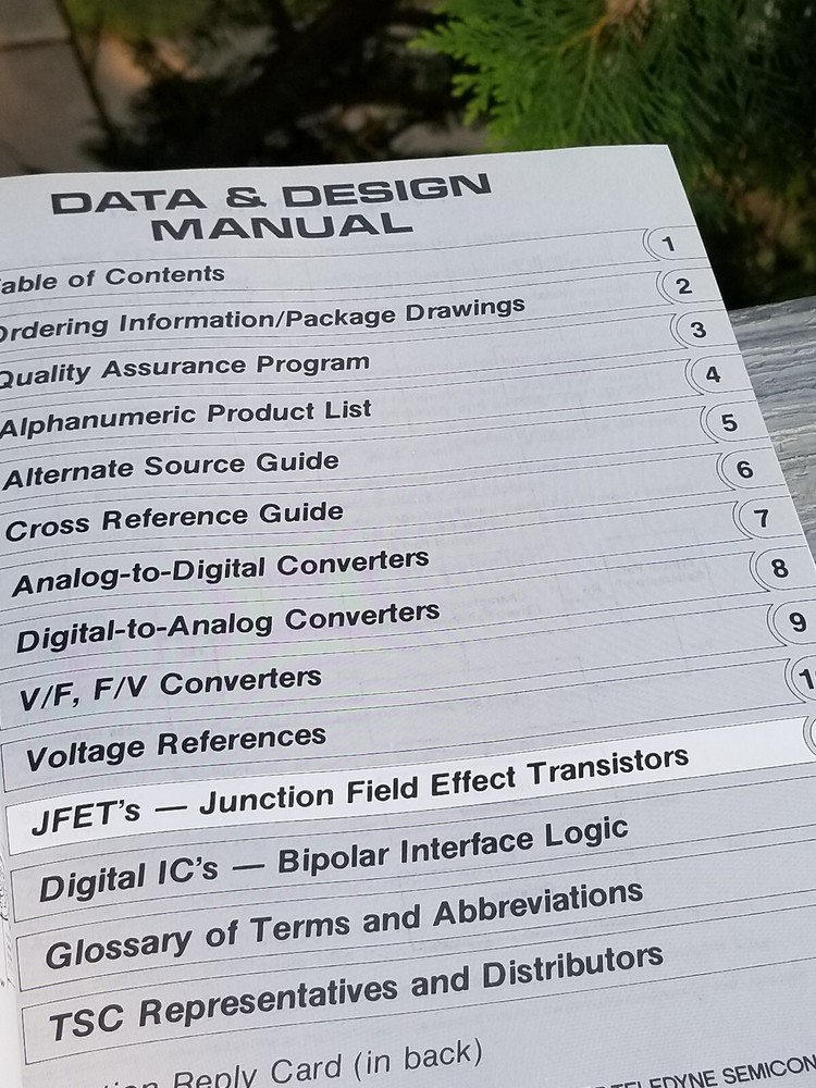 VINTAGE ELECTRONICS BOOK DATA AND DESIGN MANUAL 1981 TELEDYNE SEMICONDUCTOR