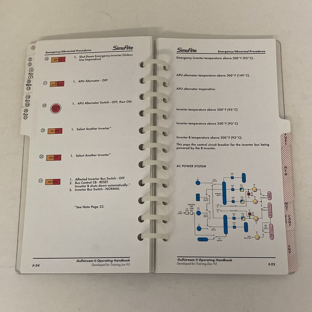 Gulfstream II Operating Handbook, SimuFlite 2000