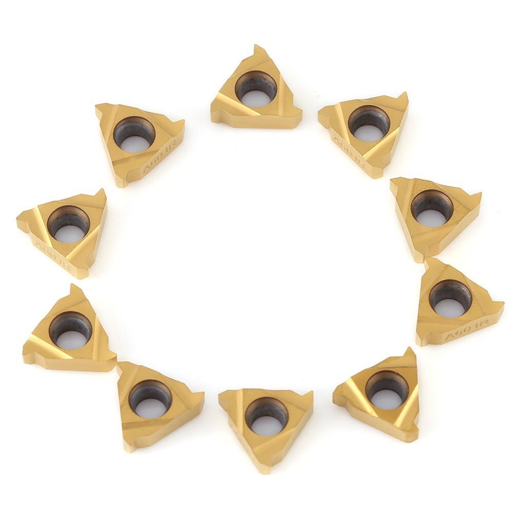 10PCS Lathe Threading Inserts Carbide Turning Inserts 11IR A60 CNC Blade