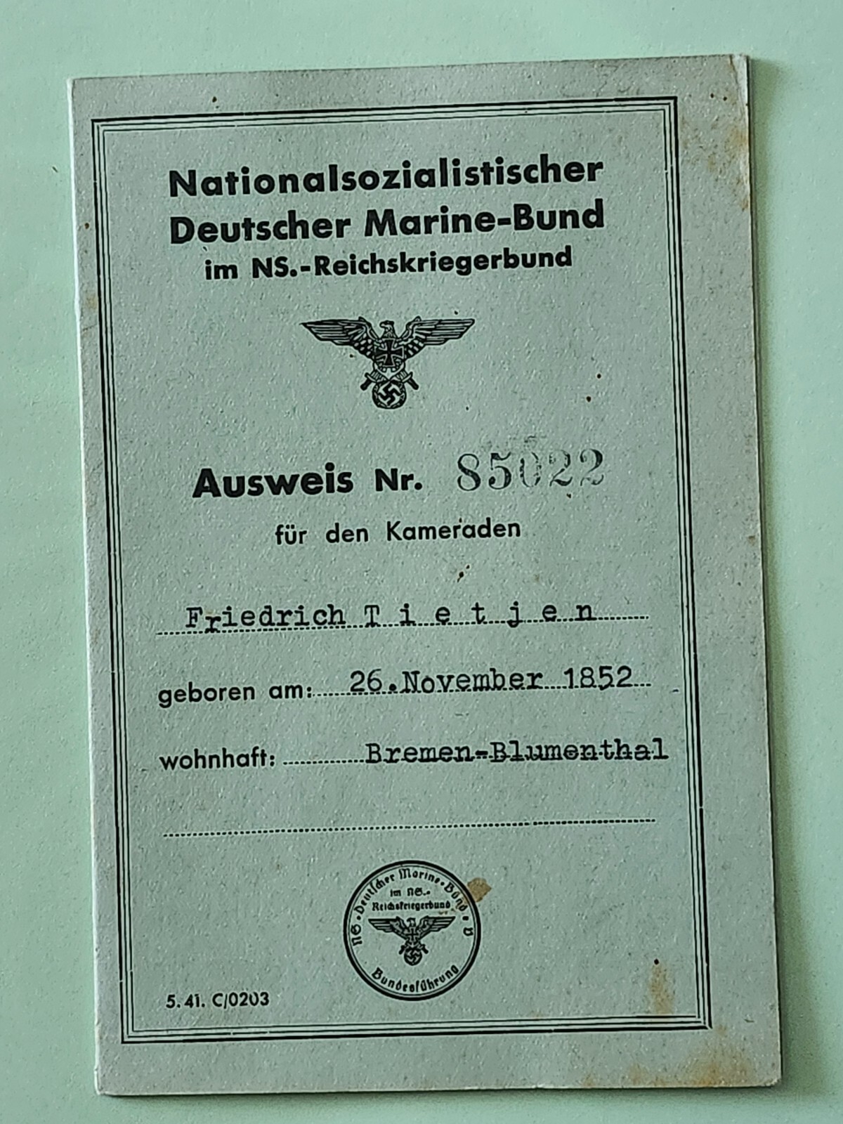 WW2 Germany: General guard regulations for the SA.  1939