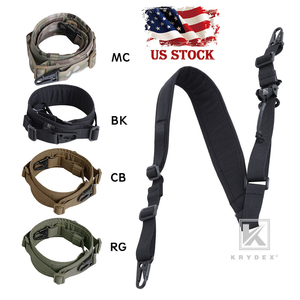 KRYDEX Modular Sling 2 Point / 1 Point Padded Tactical Shooting Sling Durable