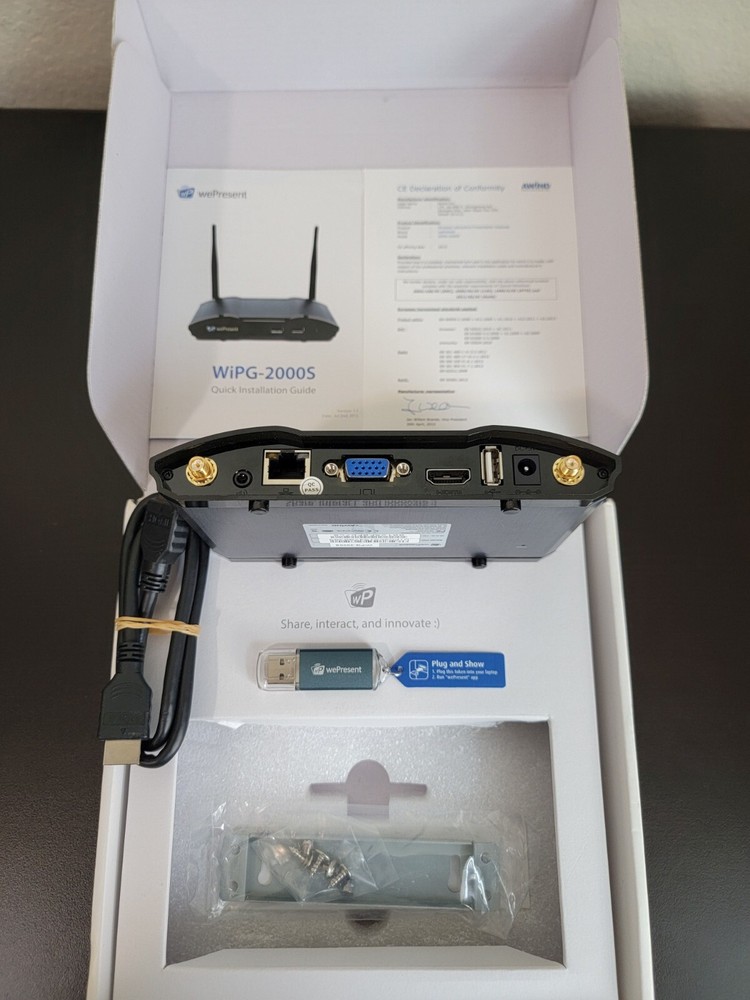 WePresent WIPG2000S Wireless Presentation System HDMI VGA Screen Share