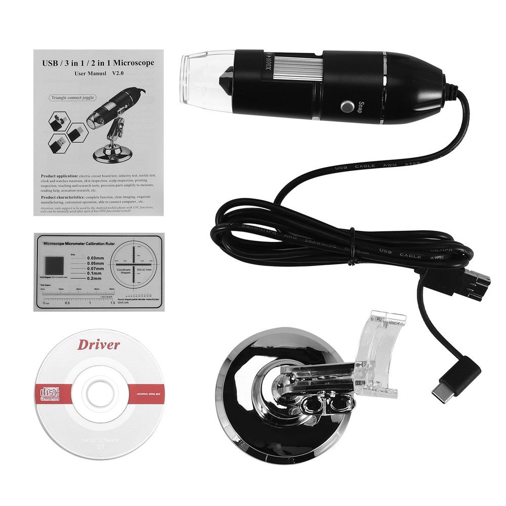 USB Digital Microscope, Endoscopic Camera, Adjustable Magnification4481