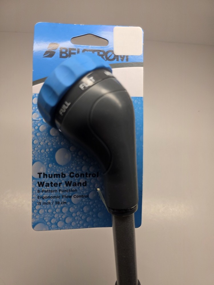 Belstrom Thumb Control Water Wand Nozzle 8 Setting Plastic Head New