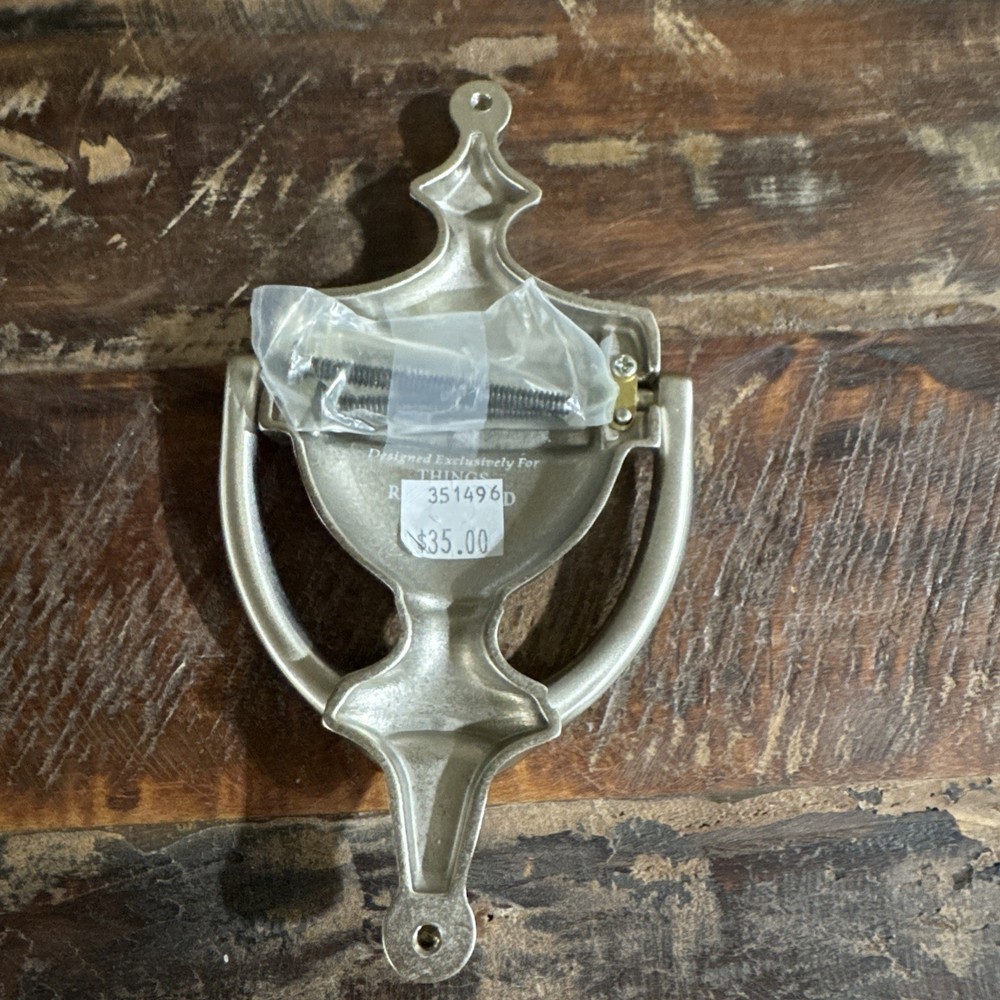 Door Knocker Silver Satin 6”