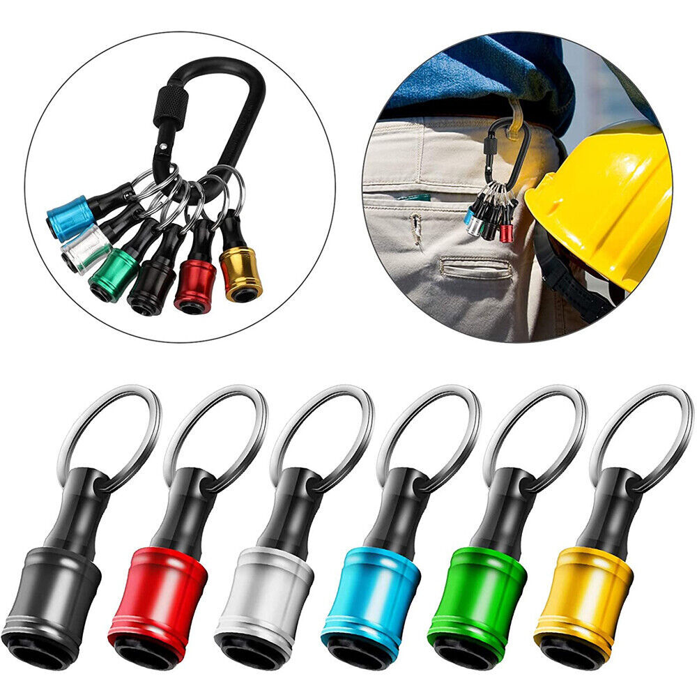 1/4" Hex Shank Quick Release Keychain Screwdriver Drill Bit Holder Bit Set LOTS