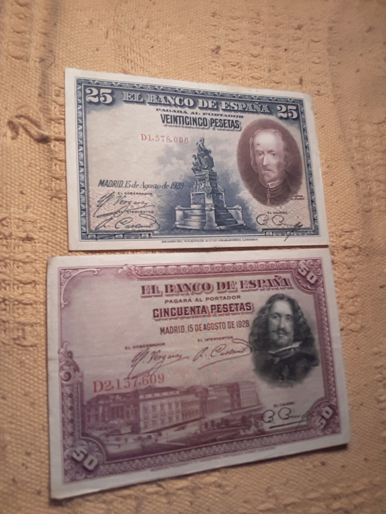 Spain banknote joblot. Good condition