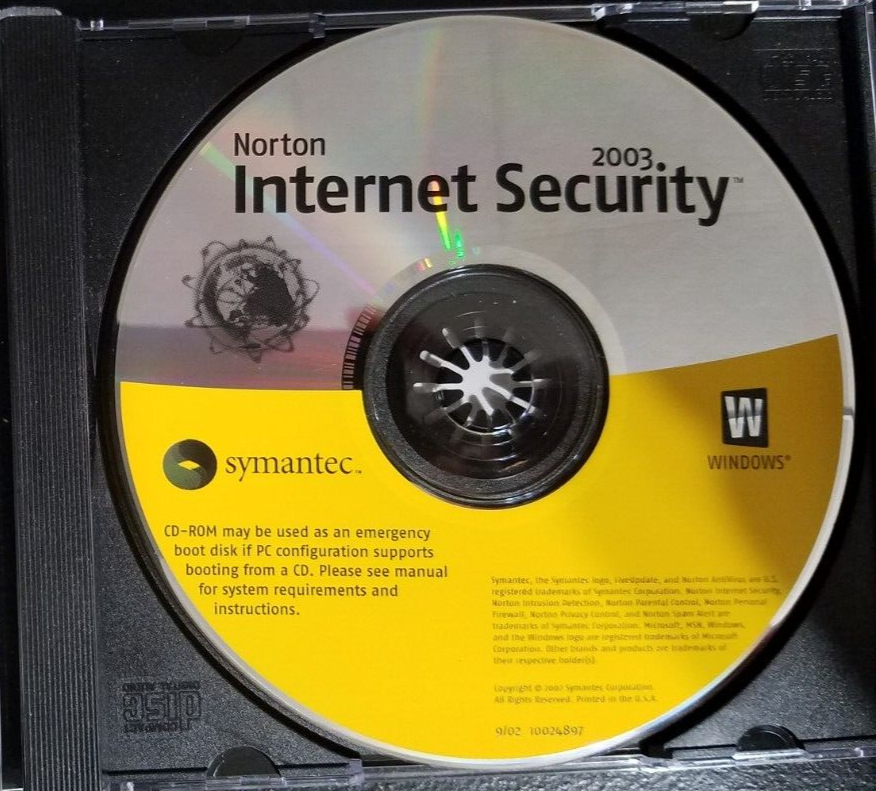 Norton Internet Security 2003 For Windows CD ROM