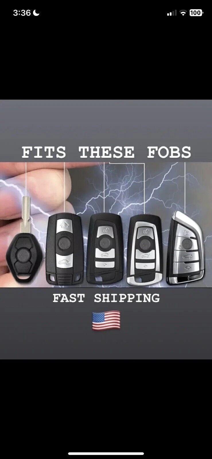 2Pcs x 11 MM Sticker Emblem Replacement Fit for BMW Key Fob Remote Badge