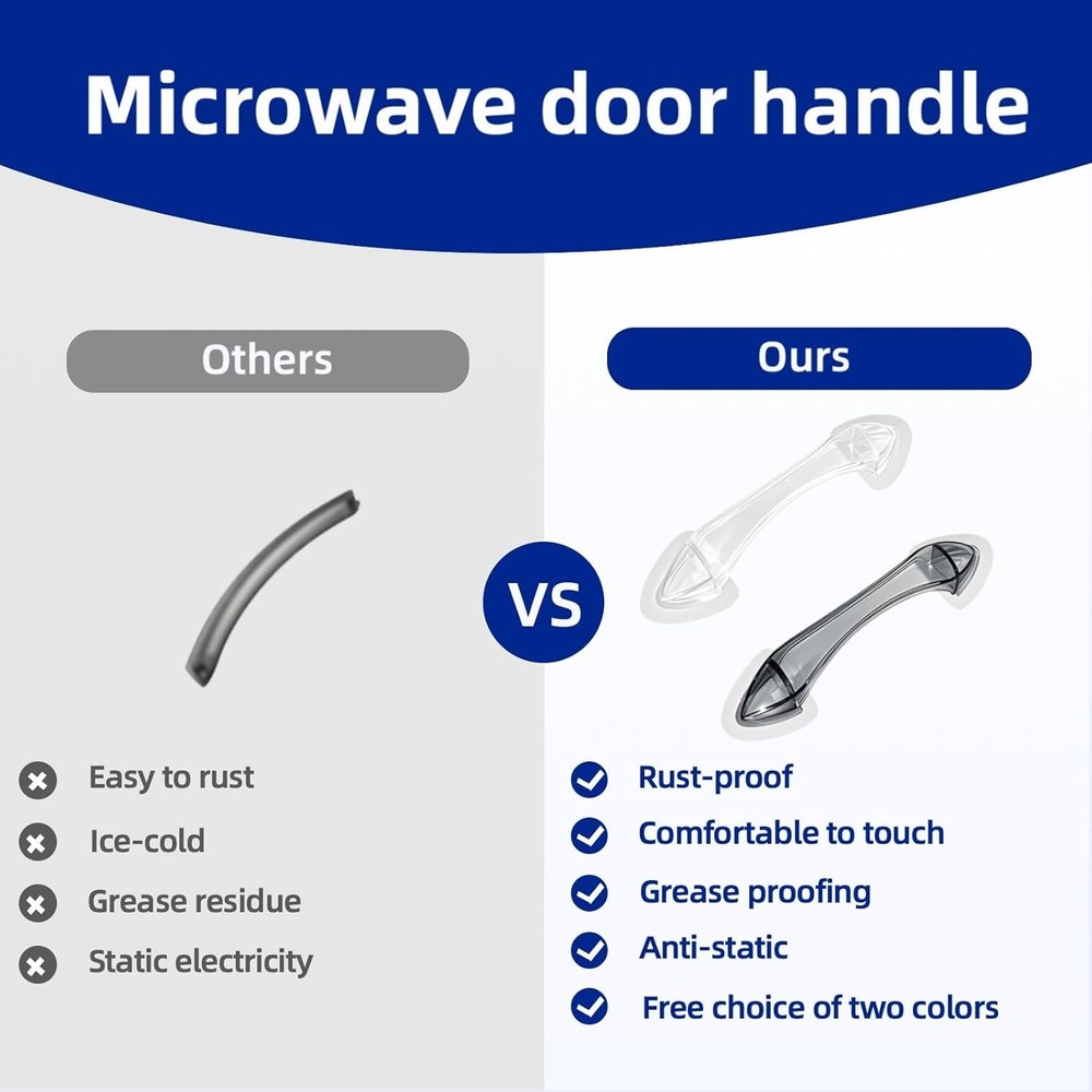 2Pcs Universal Microwave Door Handle Replacement Fits Most Microwave Ovens Repla
