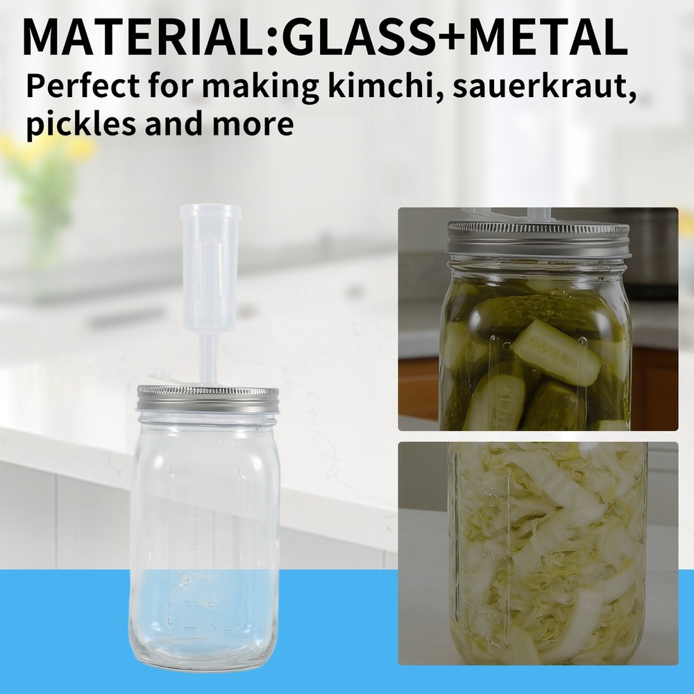 2 Pack 32 Oz Jar Fermentation Kit, Fermentation Jars, Fermentation Lids,5012