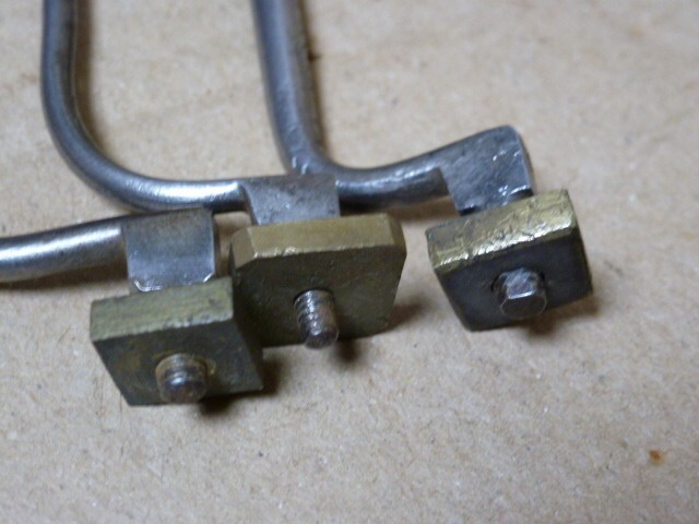 3 GOOD 18-19th C LONGCASE CLOCK BELLSTANDS & BRASS NUTS (A)