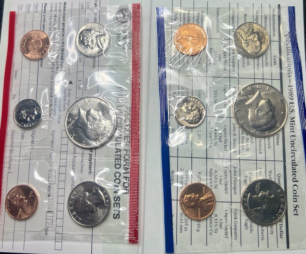 1989 US Mint Set Original Government Packaging P D Uncirculated