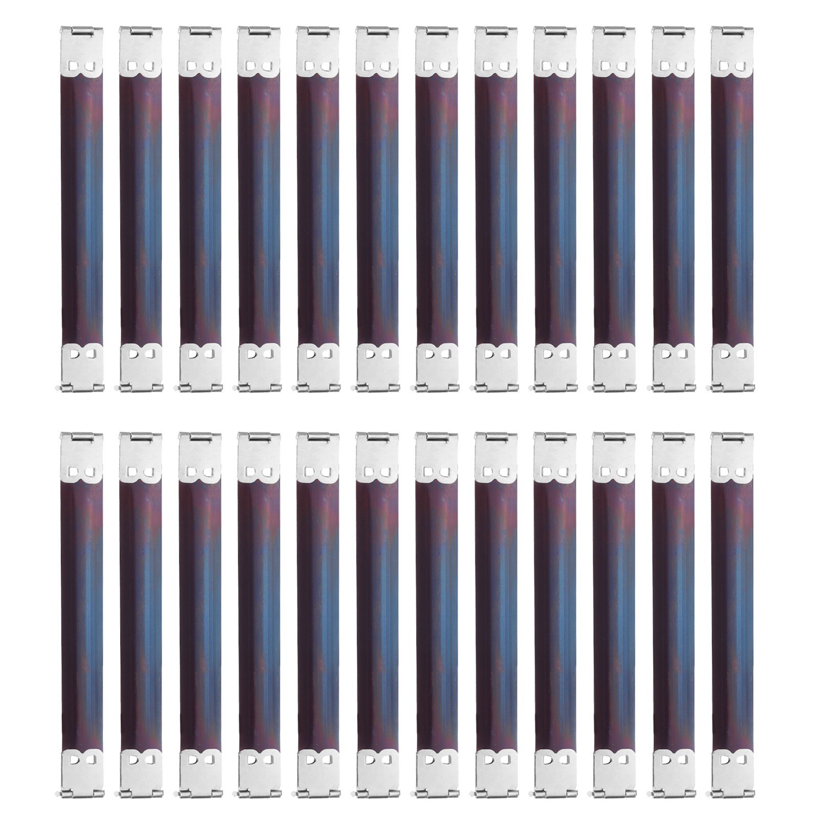 24Pcs Metal Internal Flex Frame 12cm/4.7" Purse Frame Handbag Hinges Silver