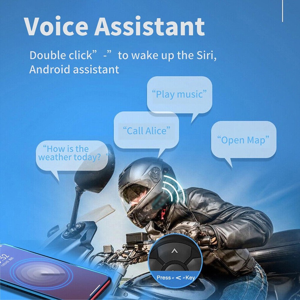 New Wireless Bluetooth Motorcycle Steering Wheel Media Remote Control Waterproof