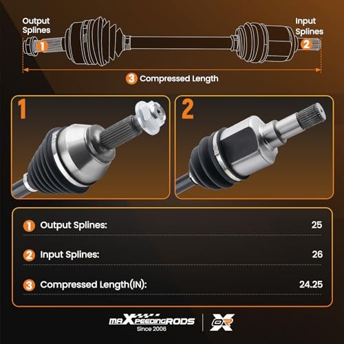 Front CV Axle Shaft Assembly for Ford Focus 2000-2011, 2.0L Left Driver Side
