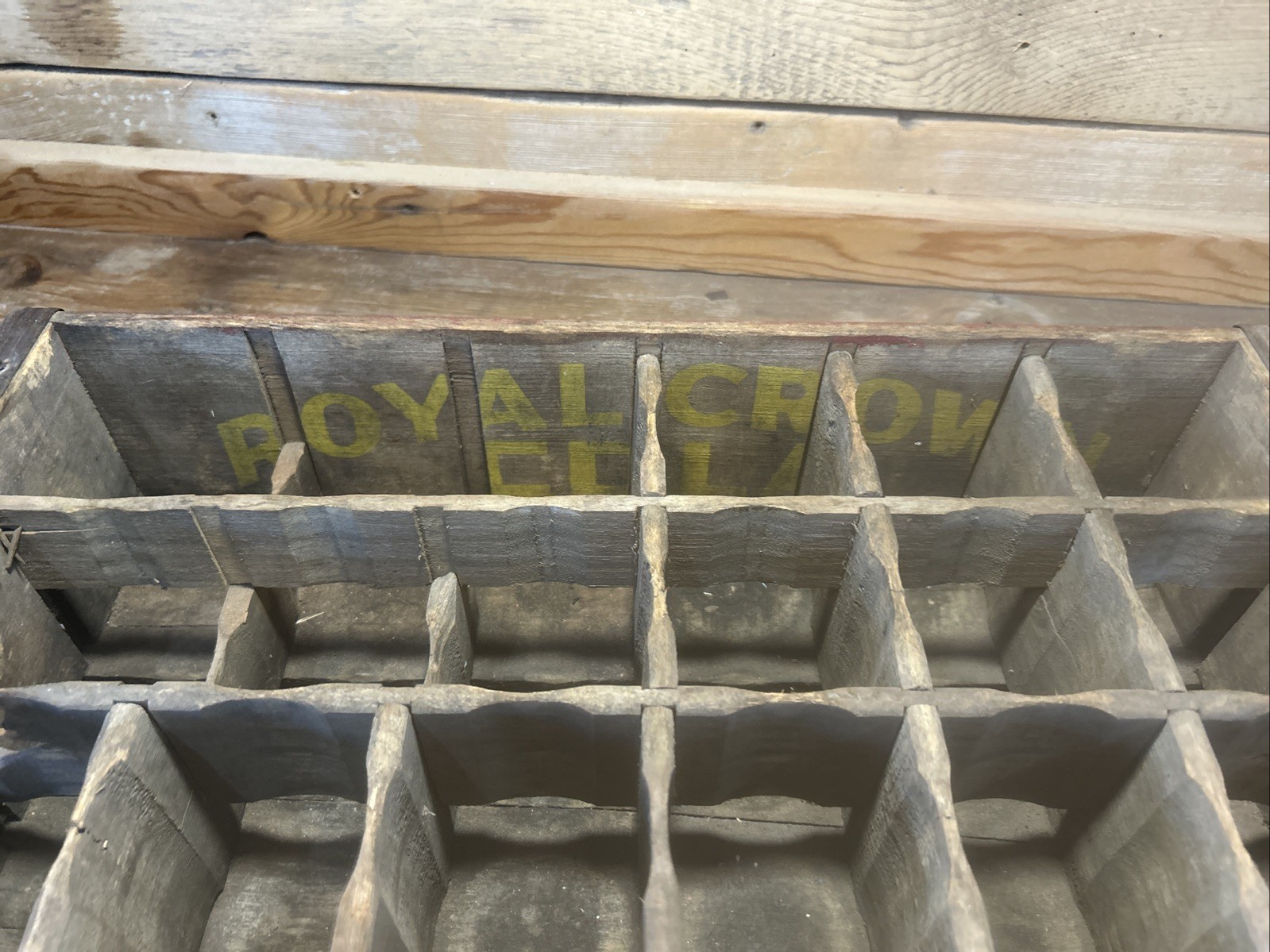 Vintage RC Royal Crown Cola Wooden Crate Madison Wisconsin