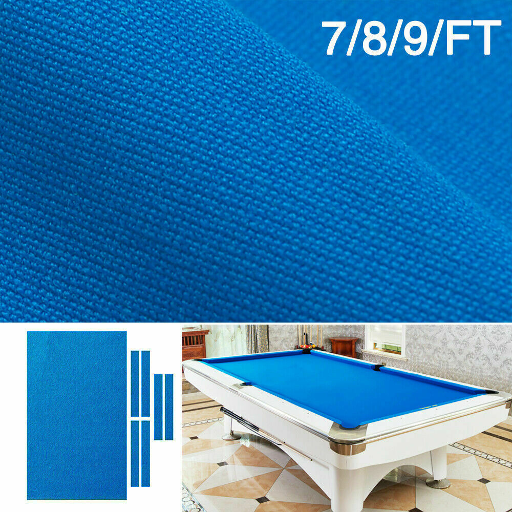 Pool Table Felt Worsted Wool Billiard Cloth w/ Pre-Cut Rails for 7/8/9ft Table