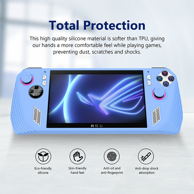 For ASUS ROG Ally Game Console Silicone Protective Case Shell w/ Button Caps