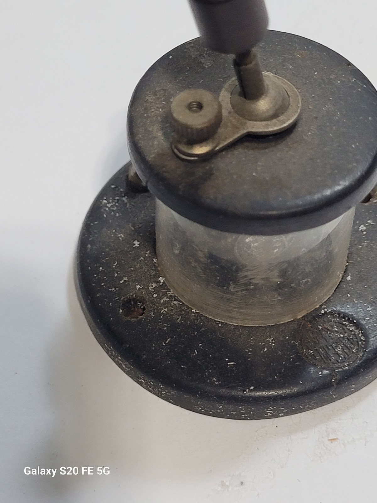 Vintage Pacent Crystal Detector Stand Enclosed Glass for a Crystal Radio 1920s