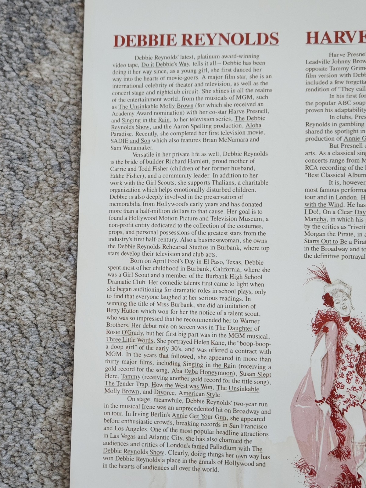 The Unsinkable Molly Brown 24 x 18 Poster Signed Debbie Reynolds Harve Presnell