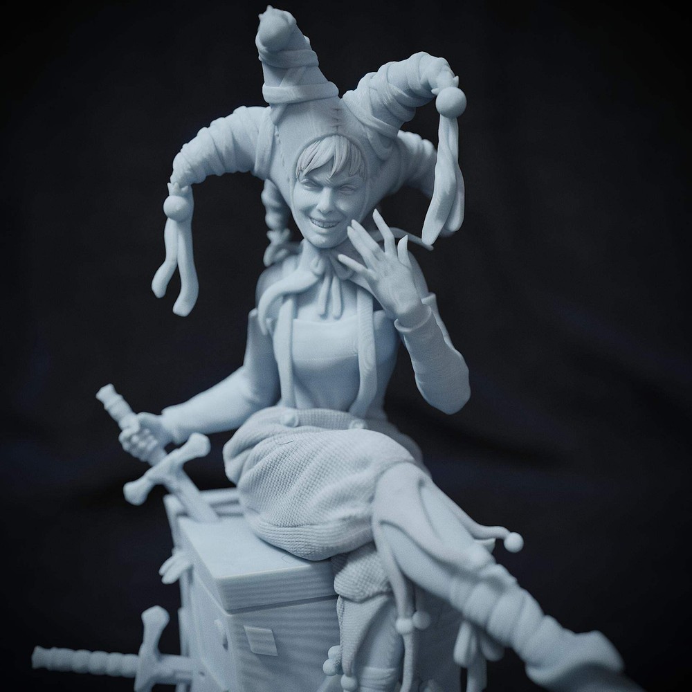 Quenney, Court Jester Clown | Tabletop Scale | TTRPG D&D Miniature | Cripta Stud