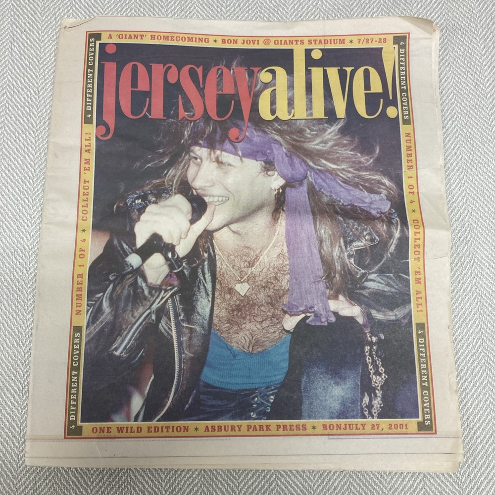 Jersey Alive! Bon Jovi 2001 Newspaper Four Covers