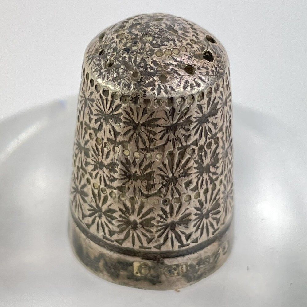 Antique Solid Silver Thimble Size 6 Charles Horner 1910 2.4cm 5.8g