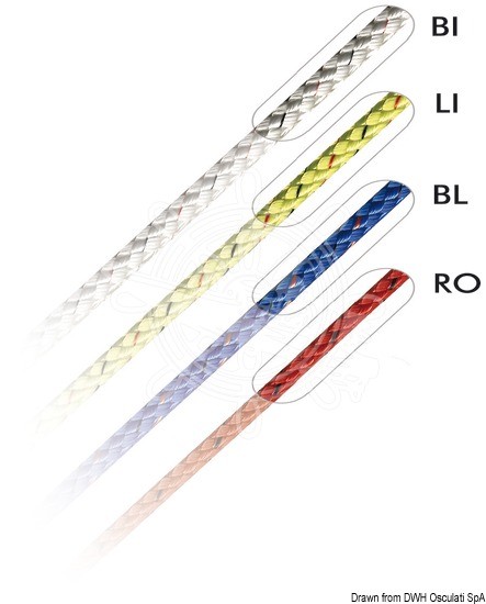 MARLOW pre-stretched line red 5 mm